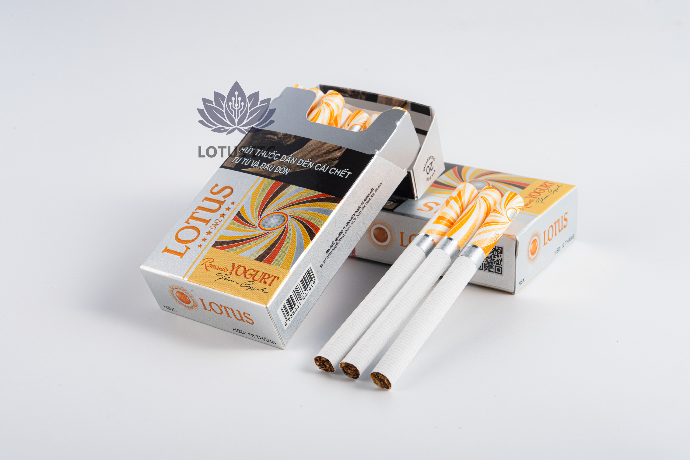Lotus Romantic Yogurt Flavor Capsule - Thuốc Lá Bấm Đổi Vị Sữa Chua (20 điếu/1 Bao) (1 Cây/10 Bao)